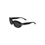 Women’s Casino Round Sunglasses in Black - Image 5